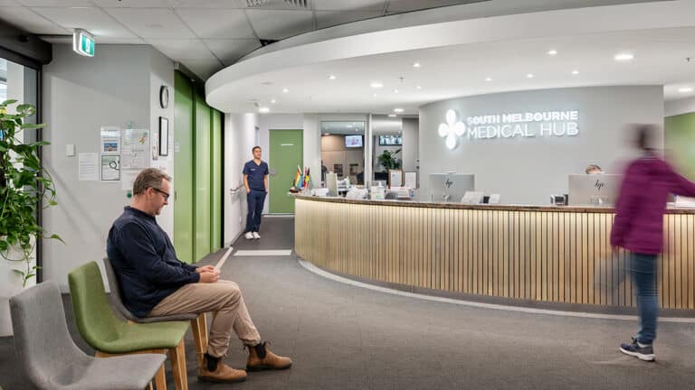 South Melbourne Medical Hub Front Desk Wide Angle
