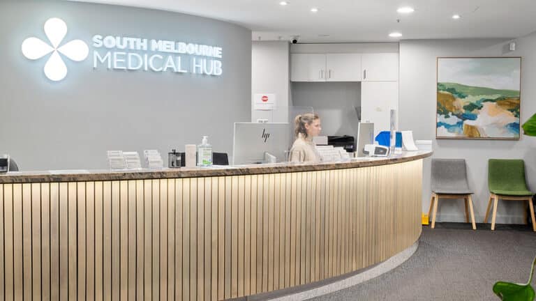 South Melbourne Medical Hub Front Desk